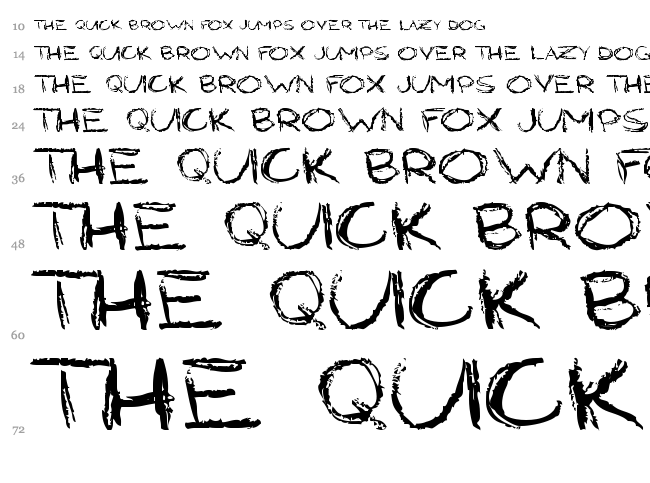 Grungy Style font waterfall